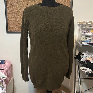 Green Comfy Sweater Dress